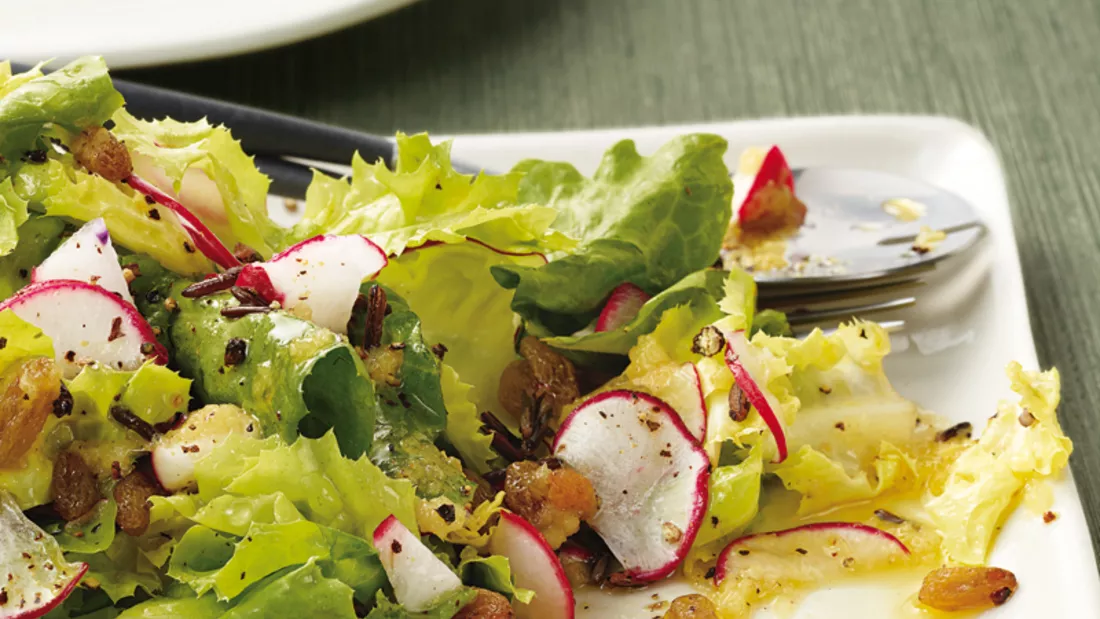 Endivien-Knoblauch-Salat mit Wildreis