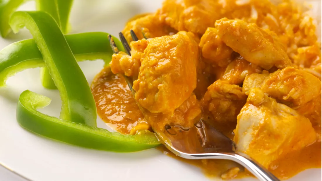 Hähnchen-Hurry-Curry mit Reis